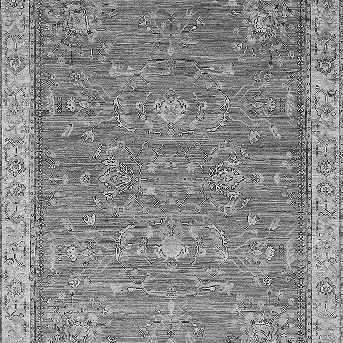 Machine Washable Oriental Gray Industrial Rug, wshurb2142gry