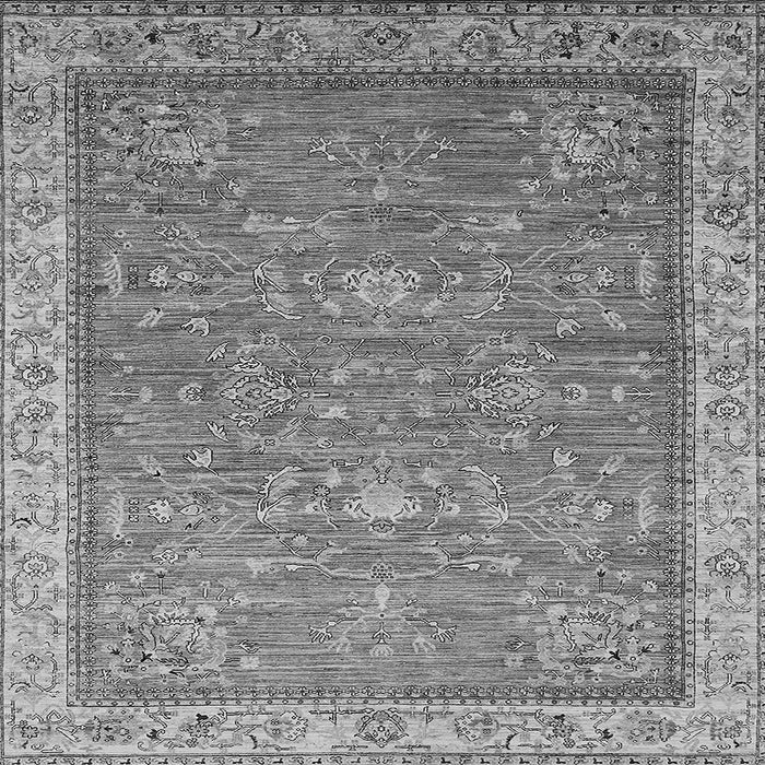 Square Oriental Gray Industrial Rug, urb2142gry
