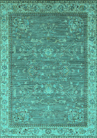 Oriental Turquoise Industrial Rug, urb2142turq