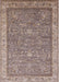 Mid-Century Modern Brown Oriental Rug, urb2142