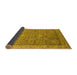 Sideview of Oriental Yellow Industrial Rug, urb2142yw