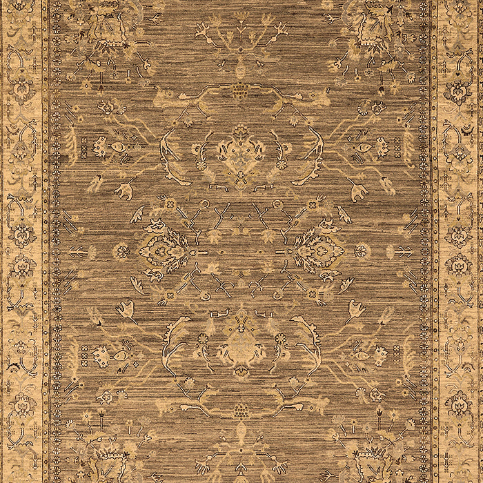 Machine Washable Oriental Brown Industrial Rug, wshurb2142brn