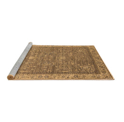 Sideview of Machine Washable Oriental Brown Industrial Rug, wshurb2142brn