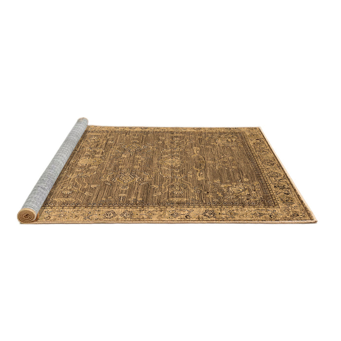 Sideview of Machine Washable Oriental Brown Industrial Rug, wshurb2142brn