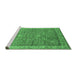 Sideview of Machine Washable Oriental Emerald Green Industrial Area Rugs, wshurb2142emgrn