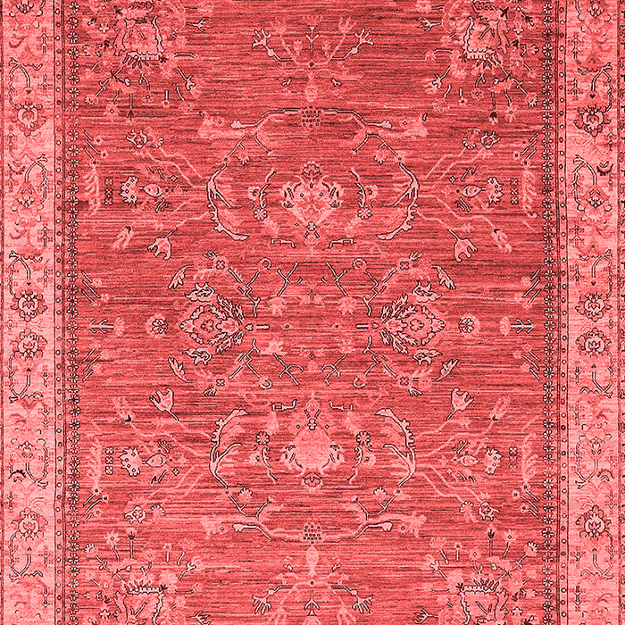 Machine Washable Oriental Red Industrial Rug, wshurb2142red