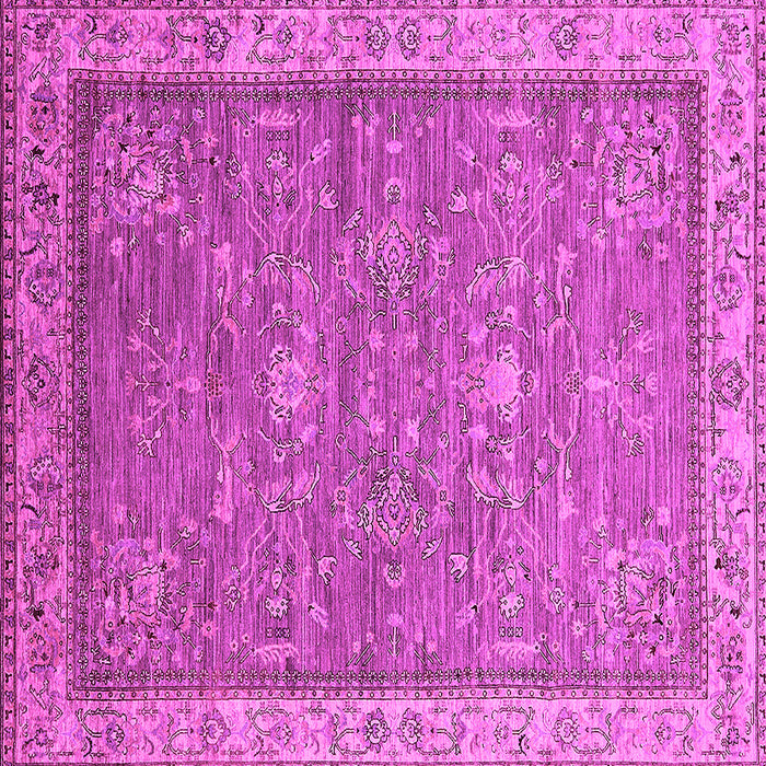 Square Machine Washable Oriental Pink Industrial Rug, wshurb2142pnk
