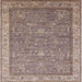 Square Mid-Century Modern Brown Oriental Rug, urb2142