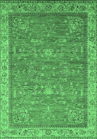 Oriental Emerald Green Industrial Rug, urb2142emgrn