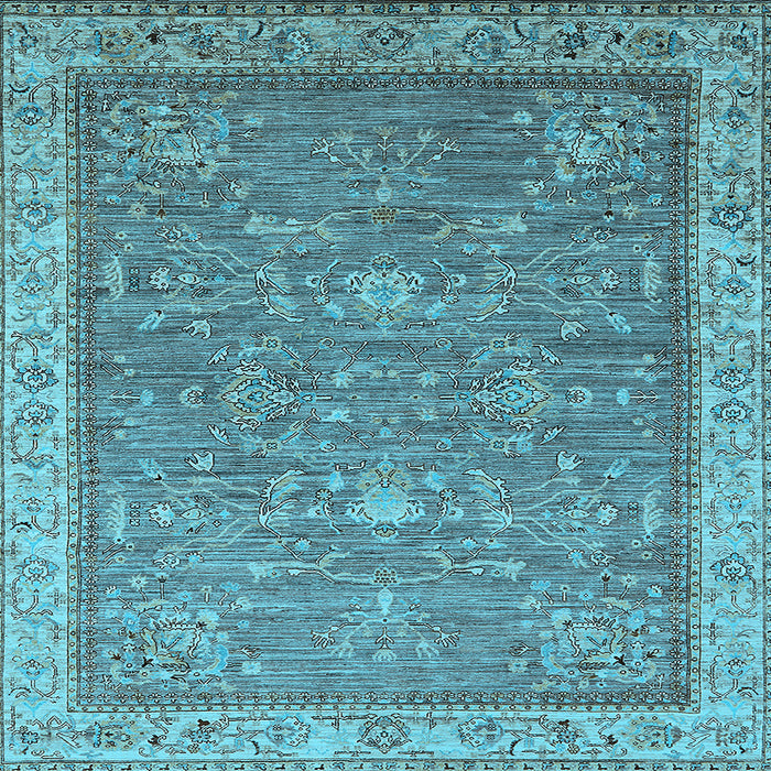 Square Oriental Light Blue Industrial Rug, urb2142lblu
