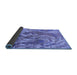 Sideview of Oriental Blue Industrial Rug, urb2143blu