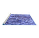 Sideview of Machine Washable Oriental Blue Industrial Rug, wshurb2143blu