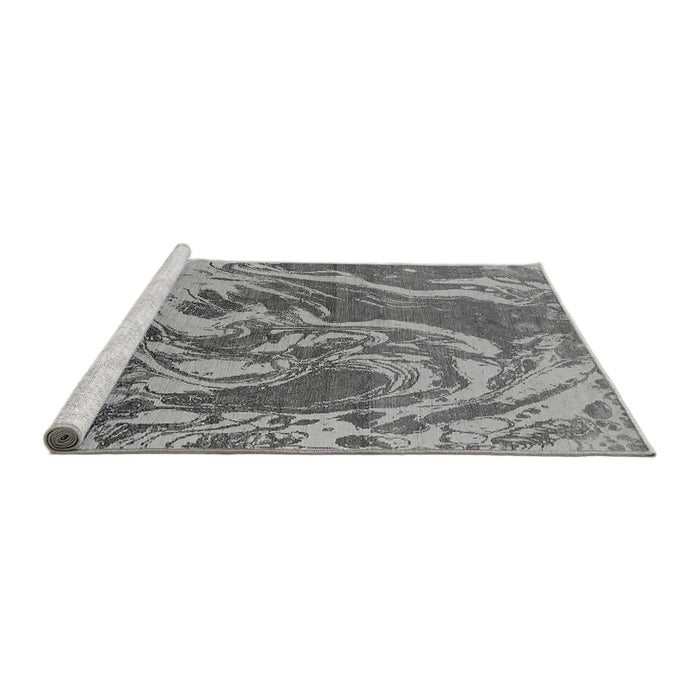 Sideview of Machine Washable Oriental Gray Industrial Rug, wshurb2143gry