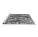 Sideview of Machine Washable Oriental Gray Industrial Rug, wshurb2143gry