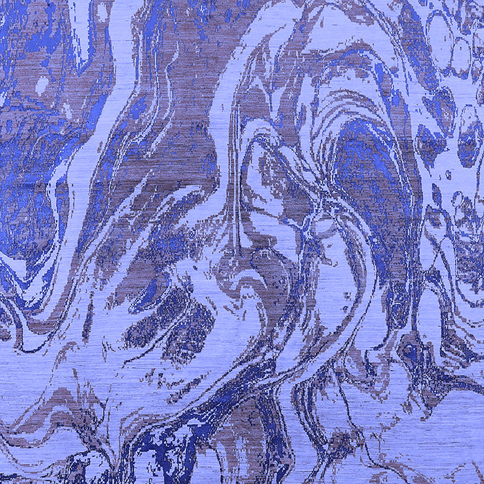 Machine Washable Oriental Blue Industrial Rug, wshurb2143blu