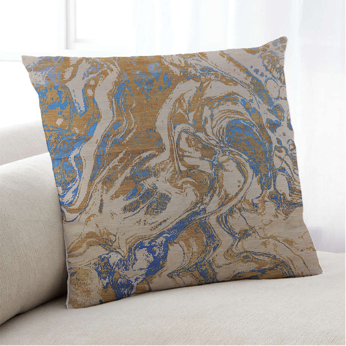 Lifestyle Image of Mid-Century Modern Urban Square Brown Throw Pillow, 18 inch by 18 inch, pwurb2143