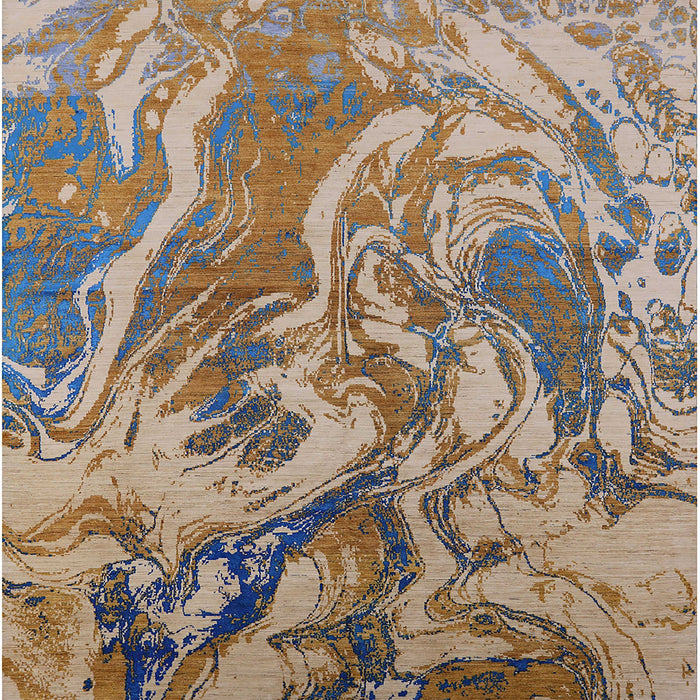 Square Machine Washable Industrial Modern Brown Rug, wshurb2143