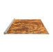 Sideview of Machine Washable Oriental Orange Industrial Area Rugs, wshurb2143org