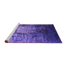 Sideview of Machine Washable Oriental Purple Industrial Area Rugs, wshurb2144pur