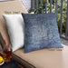 Front View of Mid-Century Modern Urban Square Koi Blue Throw Pillow, 18 inch by 18 inch, pwurb2144
