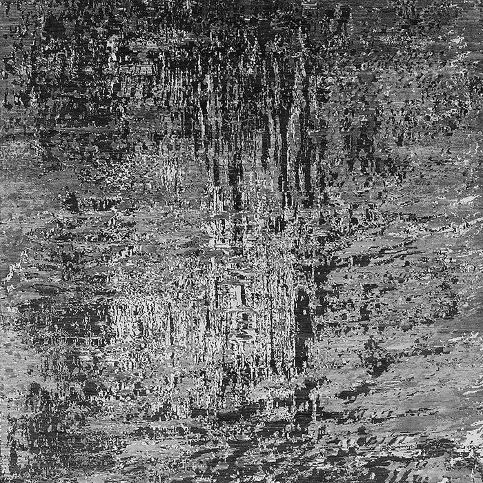 Machine Washable Oriental Gray Industrial Rug, wshurb2144gry