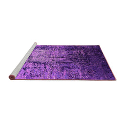 Sideview of Machine Washable Oriental Pink Industrial Rug, wshurb2144pnk