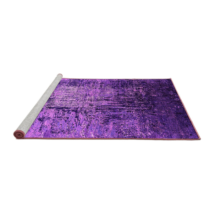 Sideview of Machine Washable Oriental Pink Industrial Rug, wshurb2144pnk