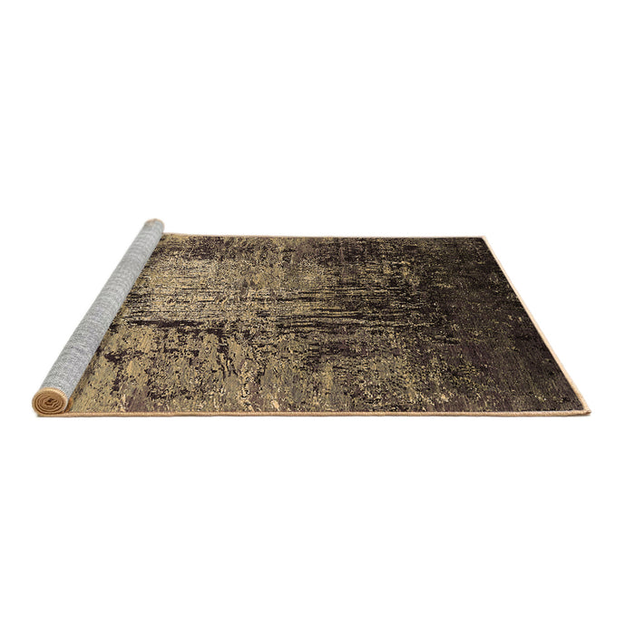 Sideview of Machine Washable Oriental Brown Industrial Rug, wshurb2144brn