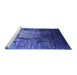 Sideview of Machine Washable Oriental Blue Industrial Rug, wshurb2144blu