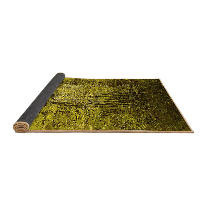 Sideview of Oriental Yellow Industrial Rug, urb2144yw