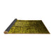 Sideview of Oriental Yellow Industrial Rug, urb2144yw