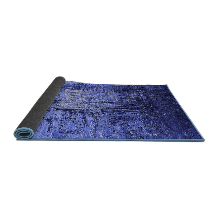 Sideview of Oriental Blue Industrial Rug, urb2144blu