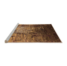 Sideview of Machine Washable Oriental Orange Industrial Area Rugs, wshurb2144org