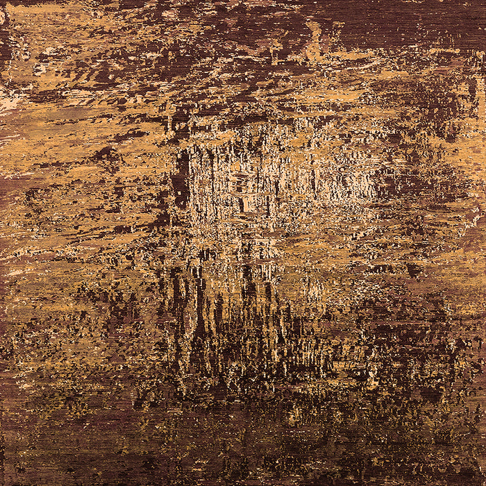 Square Oriental Orange Industrial Rug, urb2144org