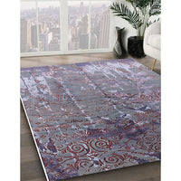 Mid-Century Modern Purple Oriental Rug, urb2145