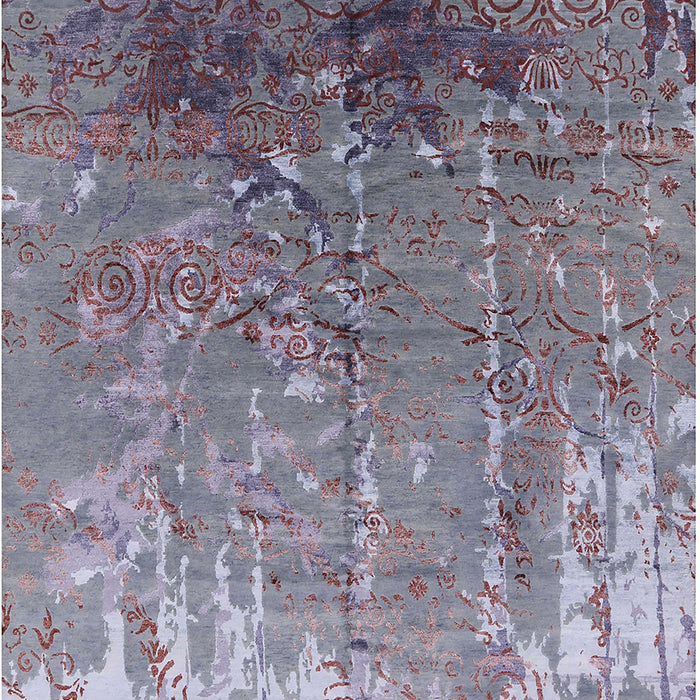 Mid-Century Modern Purple Oriental Rug, urb2145