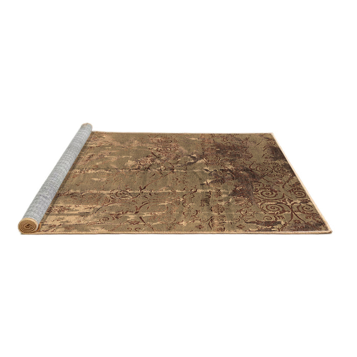 Sideview of Machine Washable Oriental Brown Industrial Rug, wshurb2145brn