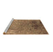 Sideview of Machine Washable Oriental Brown Industrial Rug, wshurb2145brn