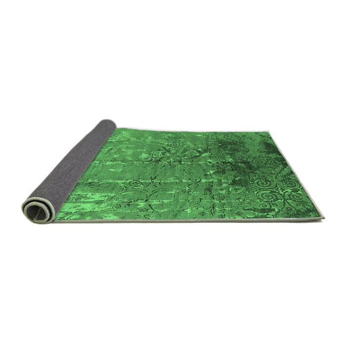 Sideview of Oriental Emerald Green Industrial Rug, urb2145emgrn