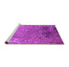 Sideview of Machine Washable Oriental Pink Industrial Rug, wshurb2145pnk