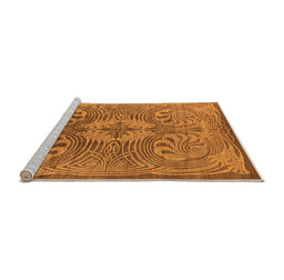 Sideview of Machine Washable Oriental Orange Industrial Area Rugs, wshurb2146org