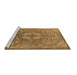 Sideview of Machine Washable Oriental Brown Industrial Rug, wshurb2146brn