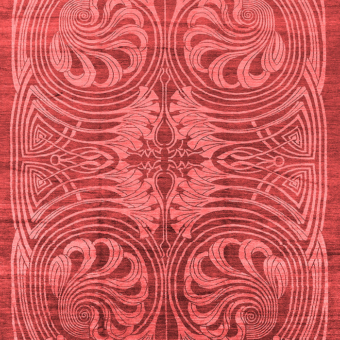 Machine Washable Oriental Red Industrial Rug, wshurb2146red