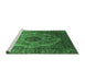 Sideview of Machine Washable Oriental Emerald Green Industrial Area Rugs, wshurb2147emgrn