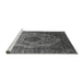 Sideview of Machine Washable Oriental Gray Industrial Rug, wshurb2147gry