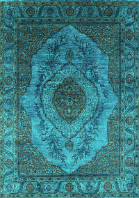 Oriental Turquoise Industrial Rug, urb2147turq