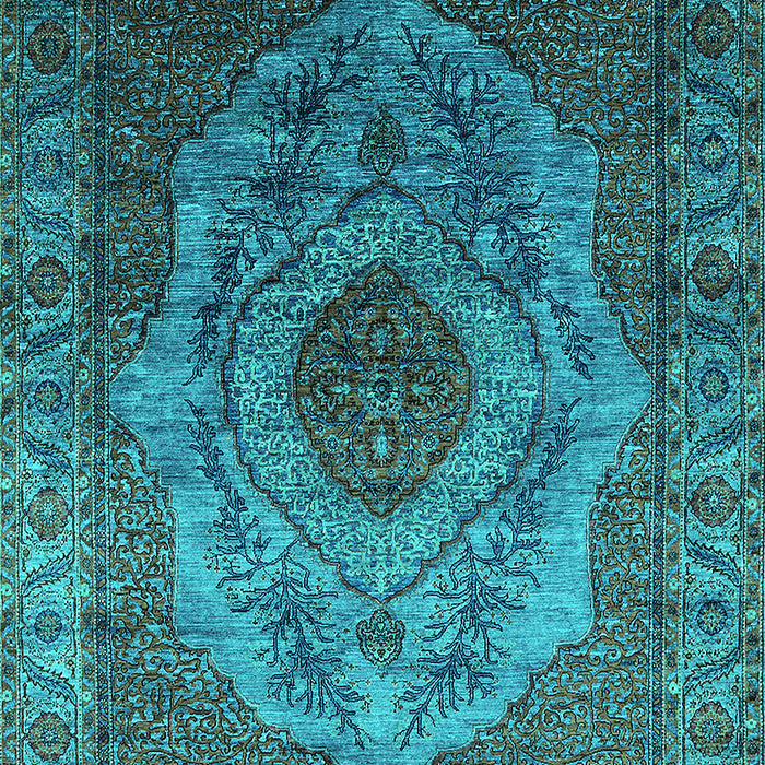 Oriental Turquoise Industrial Rug, urb2147turq