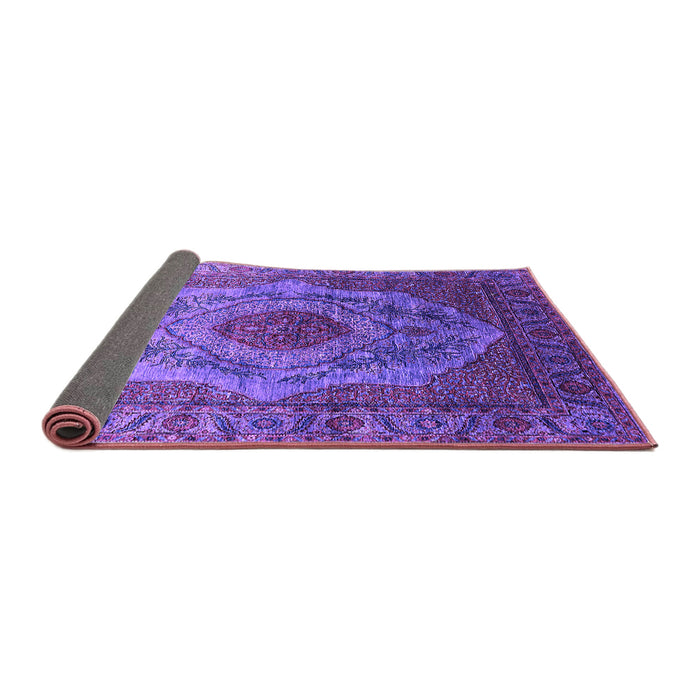 Sideview of Oriental Purple Industrial Rug, urb2147pur