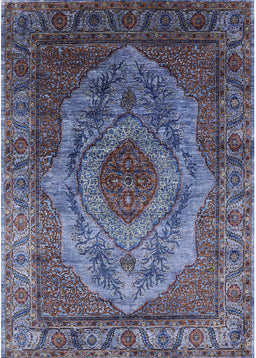 Mid-Century Modern Plum Purple Oriental Rug, urb2147