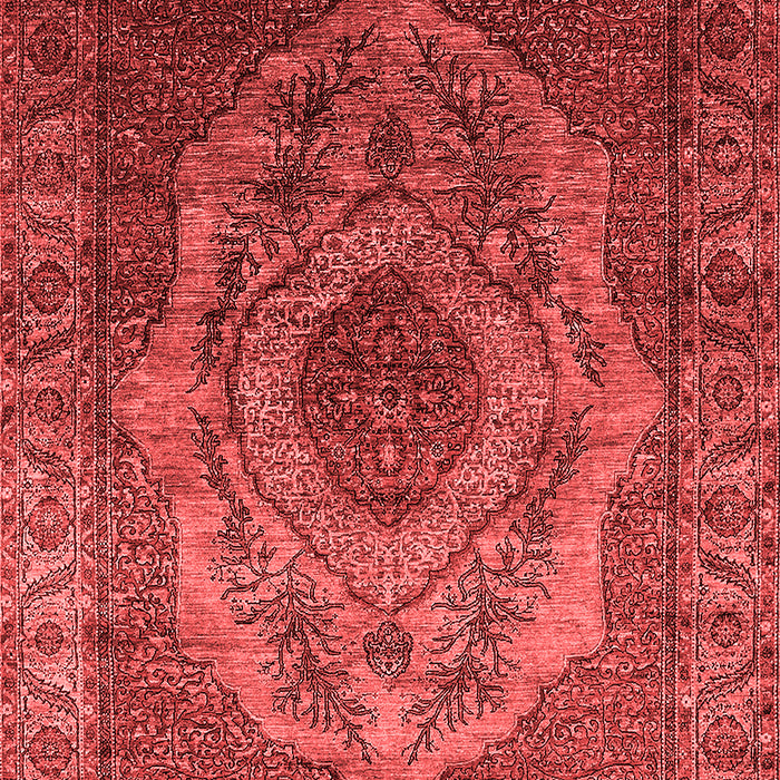 Machine Washable Oriental Red Industrial Rug, wshurb2147red